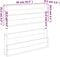 vidaXL - Schoenenrekken - 2 - st - 59x8,5x23,5 - cm - massief - grenenhout - wasbruin