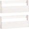 vidaXL - Schoenenrekken - 2 - st - 59x9x23 - cm - massief - grenenhout - wit