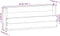 vidaXL - Schoenenrekken - 2 - st - 59x9x23 - cm - massief - grenenhout - wit