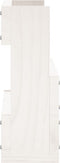 vidaXL - Schoenenrekken - 2 - st - 59x9x23 - cm - massief - grenenhout - wit