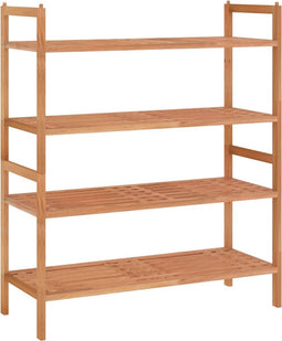 vidaXL - Schoenenrekken - 2 - st - 69x27x41 - cm - massief - walnotenhout