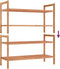 vidaXL - Schoenenrekken - 2 - st - 69x27x41 - cm - massief - walnotenhout