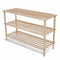 vidaXL - Schoenenrekken - met - 3 - schappen - 2 - st - massief - vurenhout