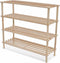 vidaXL - Schoenenrekken - met - 4 - schappen - 2 - st - massief - vurenhout