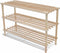 vidaXL - Schoenenrekken - met - 4 - schappen - 2 - st - massief - vurenhout