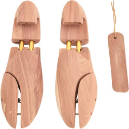 vidaXL - Schoenspanner - met - schoenlepel - EU - 44-45 - massief - cederhout