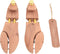 vidaXL - Schoenspanner - met - schoenlepel - EU - 44-45 - massief - cederhout