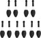 vidaXL - Schoenspanners - 5 - paar - EU - 38-44 - kunststof - wit