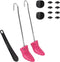 vidaXL - Schoenspanners - met - schoenlepel - EU - 34-40 - kunststof - roze