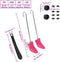 vidaXL - Schoenspanners - met - schoenlepel - EU - 34-40 - kunststof - roze