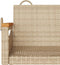 vidaXL - Schommelbank - 109x62x40 - cm - poly - rattan - beige