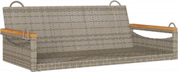 vidaXL - Schommelbank - 109x62x40 - cm - poly - rattan - grijs