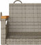 vidaXL - Schommelbank - 109x62x40 - cm - poly - rattan - grijs