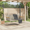 vidaXL - Schommelbank - 109x62x40 - cm - poly - rattan - grijs