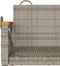 vidaXL - Schommelbank - 109x62x40 - cm - poly - rattan - grijs
