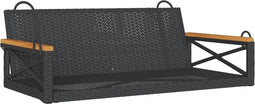 vidaXL - Schommelbank - 109x62x40 - cm - poly - rattan - zwart