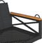 vidaXL - Schommelbank - 109x62x40 - cm - poly - rattan - zwart