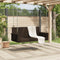 vidaXL - Schommelbank - 119x56x48 - cm - poly - rattan - bruin