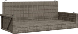 vidaXL - Schommelbank - 119x56x48 - cm - poly - rattan - grijs