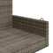 vidaXL - Schommelbank - 119x56x48 - cm - poly - rattan - grijs