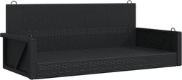 vidaXL - Schommelbank - 119x56x48 - cm - poly - rattan - zwart