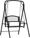 vidaXL - Schommelbank - 124 - cm - staal - zwart