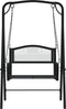 vidaXL - Schommelbank - 124 - cm - staal - zwart