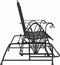 vidaXL - Schommelbank - 2-zits - 114 - cm - staal - zwart