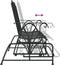 vidaXL - Schommelbank - 2-zits - 114 - cm - staal - zwart