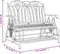 vidaXL - Schommelbank - 2-zits - 114 - cm - staal - zwart