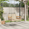 vidaXL - Schommelbank - 63x62x40 - cm - poly - rattan - beige