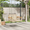 vidaXL - Schommelbank - 63x62x40 - cm - poly - rattan - beige