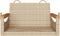 vidaXL - Schommelbank - 63x62x40 - cm - poly - rattan - beige