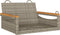 vidaXL - Schommelbank - 63x62x40 - cm - poly - rattan - grijs