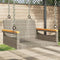vidaXL - Schommelbank - 63x62x40 - cm - poly - rattan - grijs