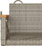 vidaXL - Schommelbank - 63x62x40 - cm - poly - rattan - grijs