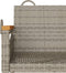 vidaXL - Schommelbank - 63x62x40 - cm - poly - rattan - grijs