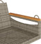 vidaXL - Schommelbank - 63x62x40 - cm - poly - rattan - grijs