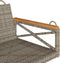 vidaXL - Schommelbank - 63x62x40 - cm - poly - rattan - grijs