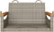 vidaXL - Schommelbank - 63x62x40 - cm - poly - rattan - grijs