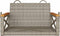 vidaXL - Schommelbank - 63x62x40 - cm - poly - rattan - grijs