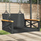 vidaXL - Schommelbank - 63x62x40 - cm - poly - rattan - zwart