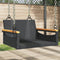 vidaXL - Schommelbank - 63x62x40 - cm - poly - rattan - zwart