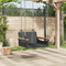 vidaXL - Schommelbank - 63x62x40 - cm - poly - rattan - zwart