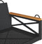 vidaXL - Schommelbank - 63x62x40 - cm - poly - rattan - zwart