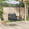 vidaXL - Schommelbank - 63x62x40 - cm - poly - rattan - zwart