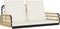 vidaXL - Schommelbank - met - kussens - 105x58x38 - cm - poly - rattan - en - staal