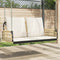 vidaXL - Schommelbank - met - kussens - 105x58x38 - cm - poly - rattan - en - staal