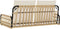vidaXL - Schommelbank - met - kussens - 105x58x38 - cm - poly - rattan - en - staal