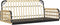 vidaXL - Schommelbank - met - kussens - 105x58x38 - cm - poly - rattan - en - staal